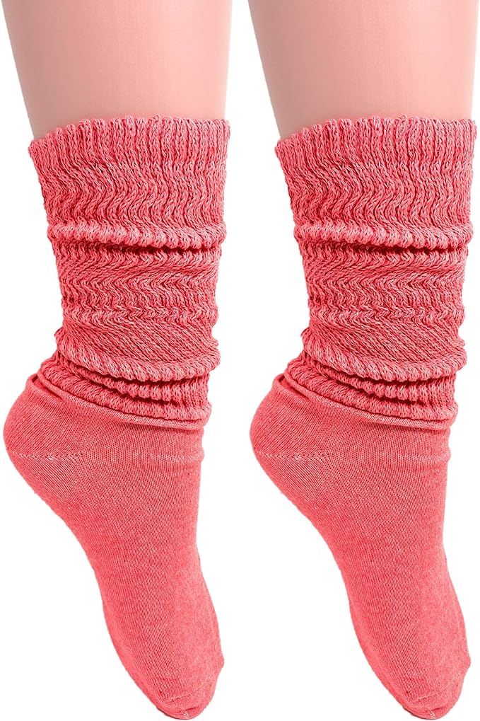 Cotton Lightweight Slouch Socks for Women Extra Thin Socks 2 Pairs